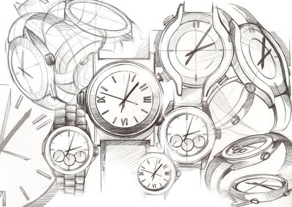 钟表设计,手绘表现,马克笔 工业设计,产品设计,普象网