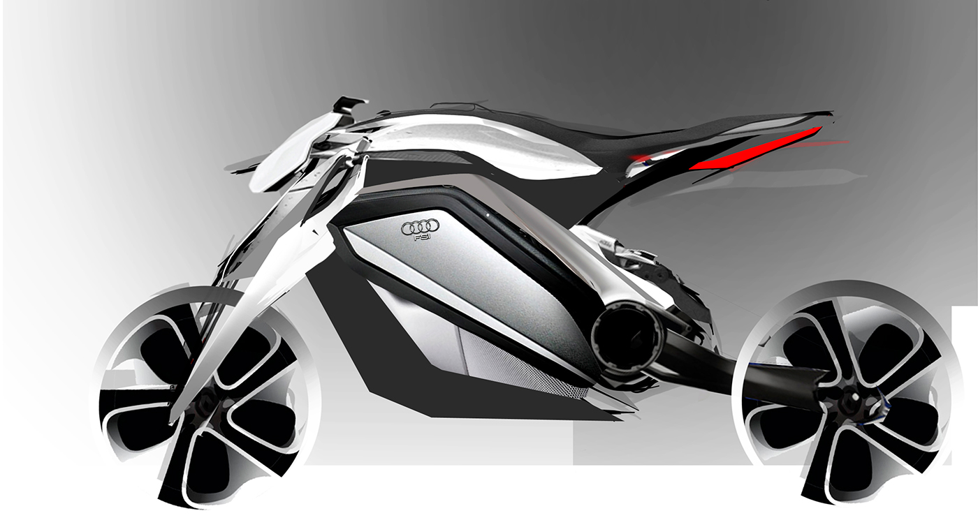 超级炫酷的奥迪摩托车概念设计 audi motorrad concept