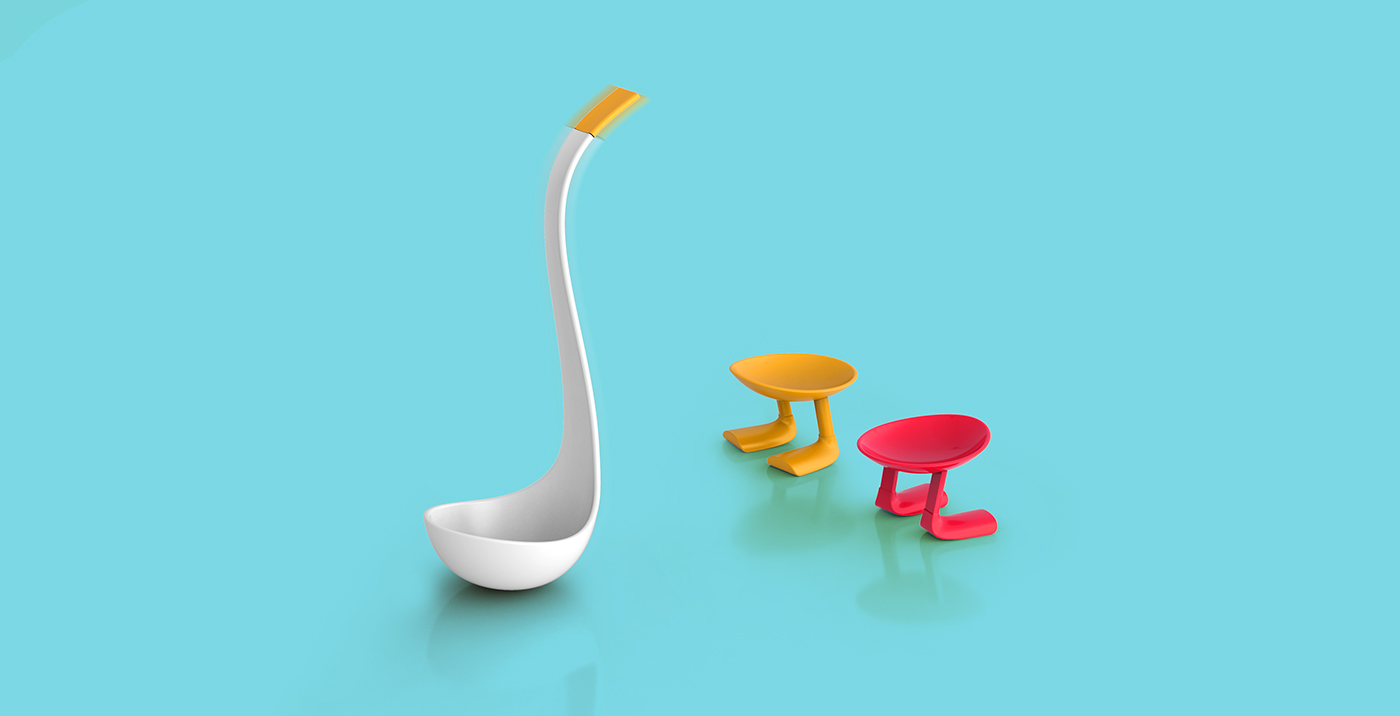 可爱到起飞~仿生产品设计 bird ladle