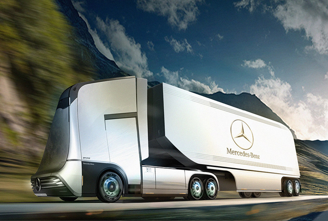 设计师 muyeon cho 为奔驰设计了一款极简的概念电动卡车euro-x.