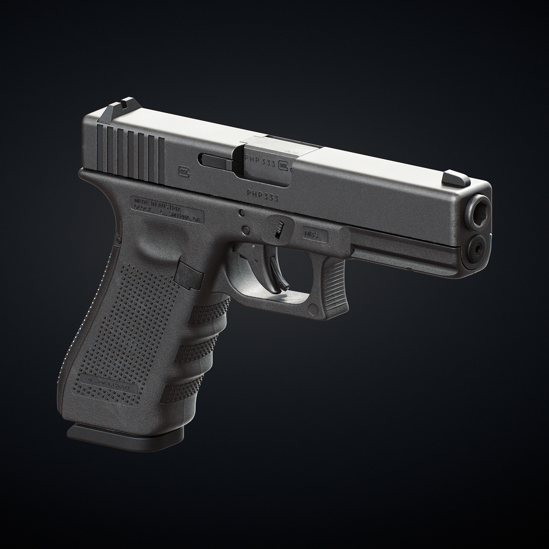 枪支,glock 17 gen 4,手枪设计,概念