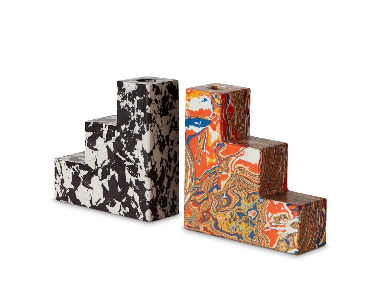 tom dixon推出了一系列几何家居饰品,包括烛台,书挡和花瓶.