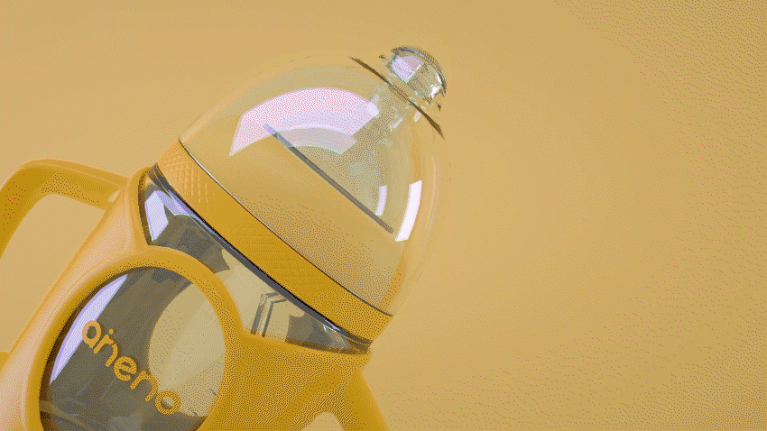 可爱,儿童母婴,奶瓶,c4d动画, 工业设计,产品设计,普象网